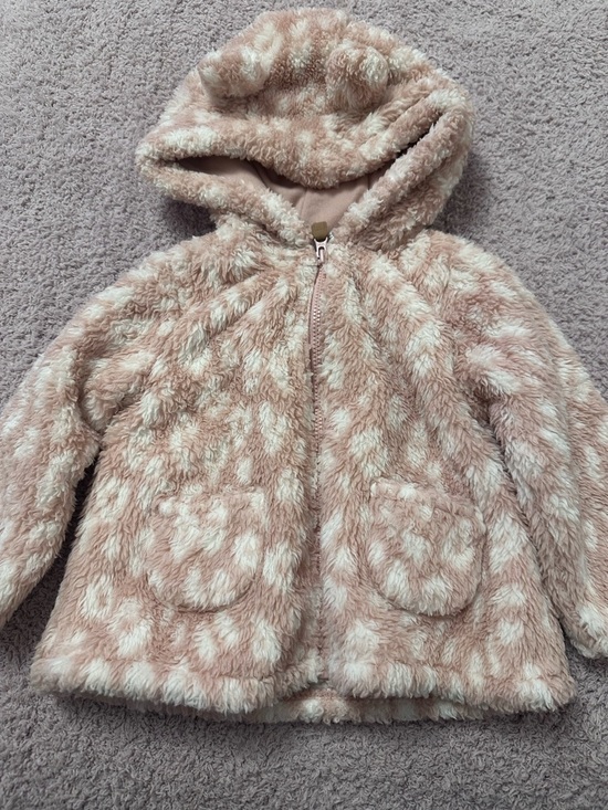 Carter's Other - Carter’s Pink Teddy Fleece Bear Ear Jacket 12M